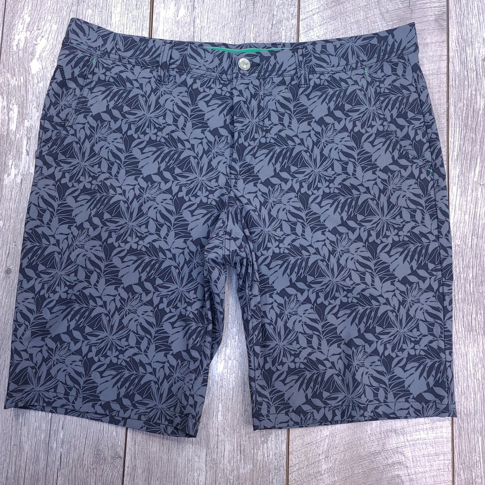 Alberto Golf Shorts Mens 52 Grey Floral Earnie Revolutional Regular Fit